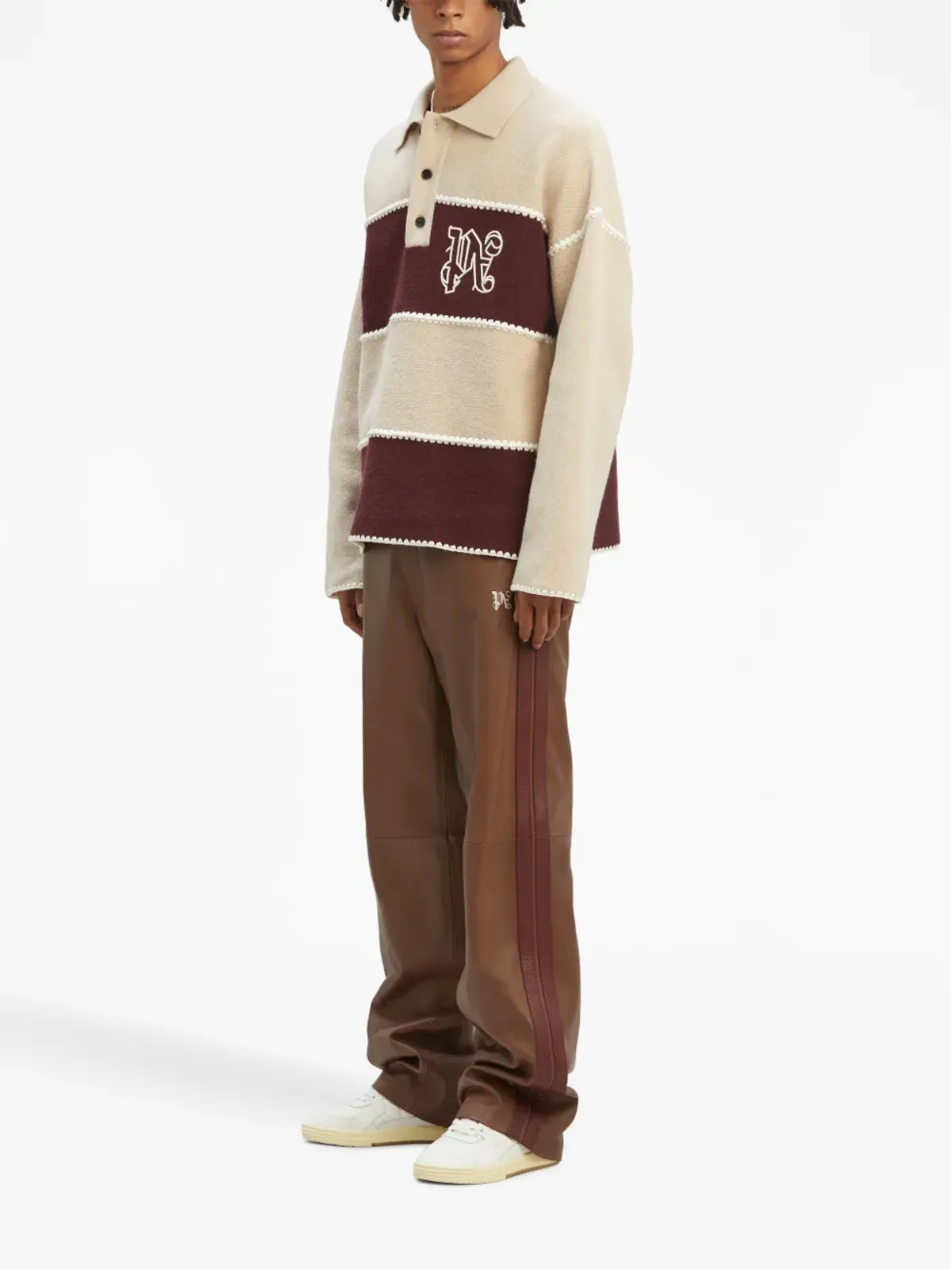 Palm Angels PAモノグラム レザートラックパンツ - 画像2