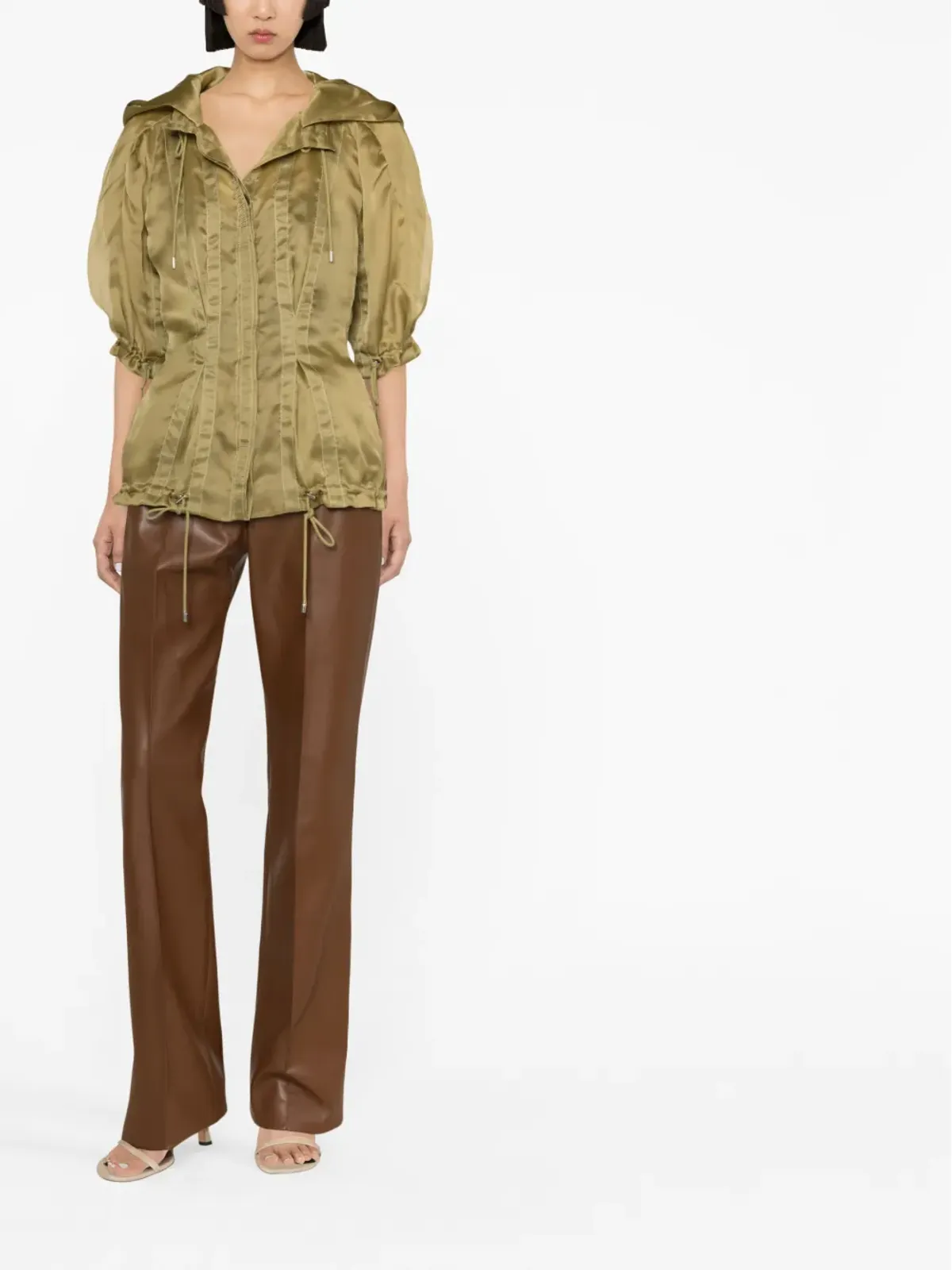 Alberta Ferretti ストライプ柄フィットジャケット - 画像2