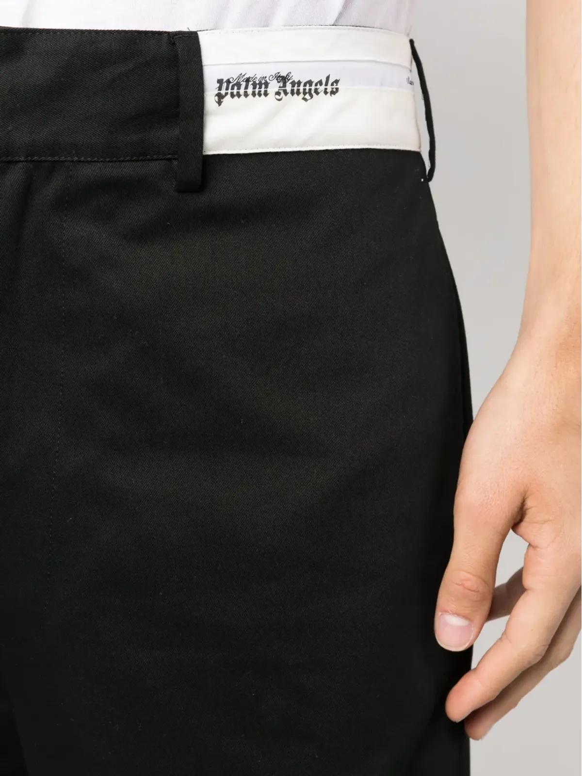 Palm Angels ロゴ入りウエストバンド チノパンツ - 画像5