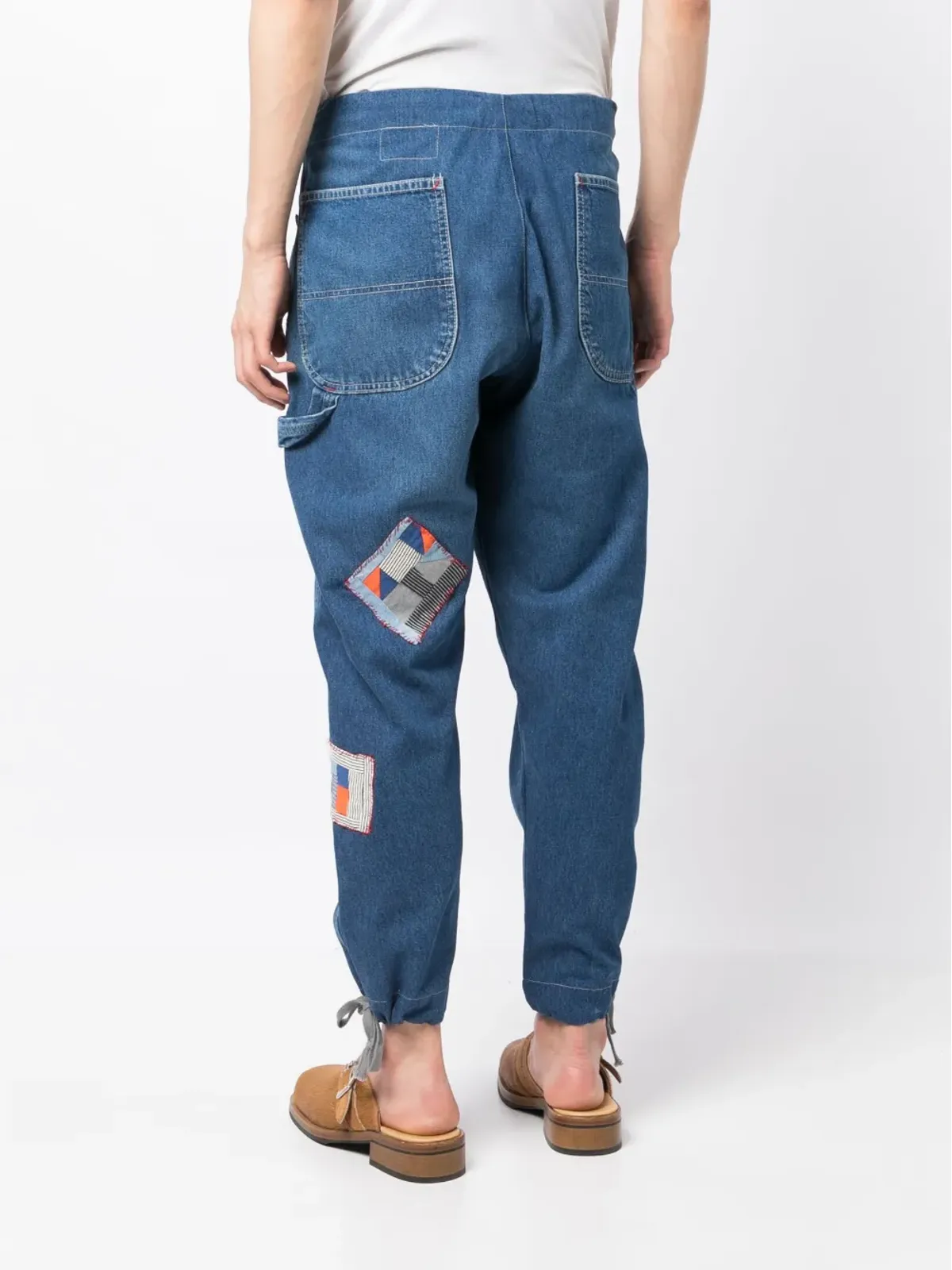 Greg Lauren パッチディテール ドローストリング ジーンズ - 画像4
