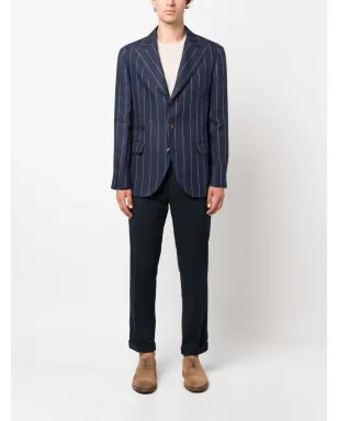 Brunello Cucinelli ピンストライプのシングルブレストブレザー - サムネイル2