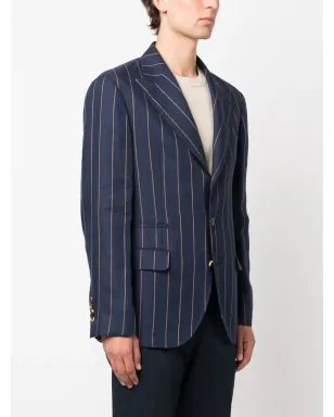 Brunello Cucinelli ピンストライプのシングルブレストブレザー - サムネイル3