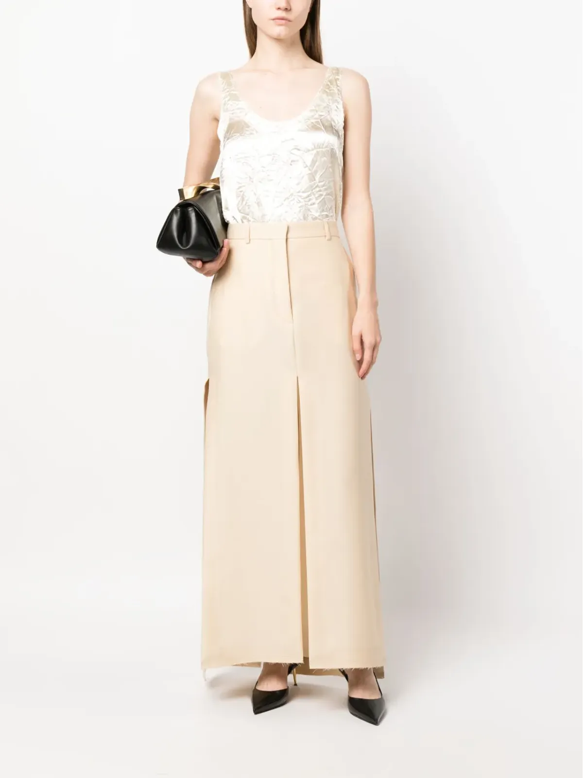 Lanvin Vバック・シワ加工トップス - 画像2
