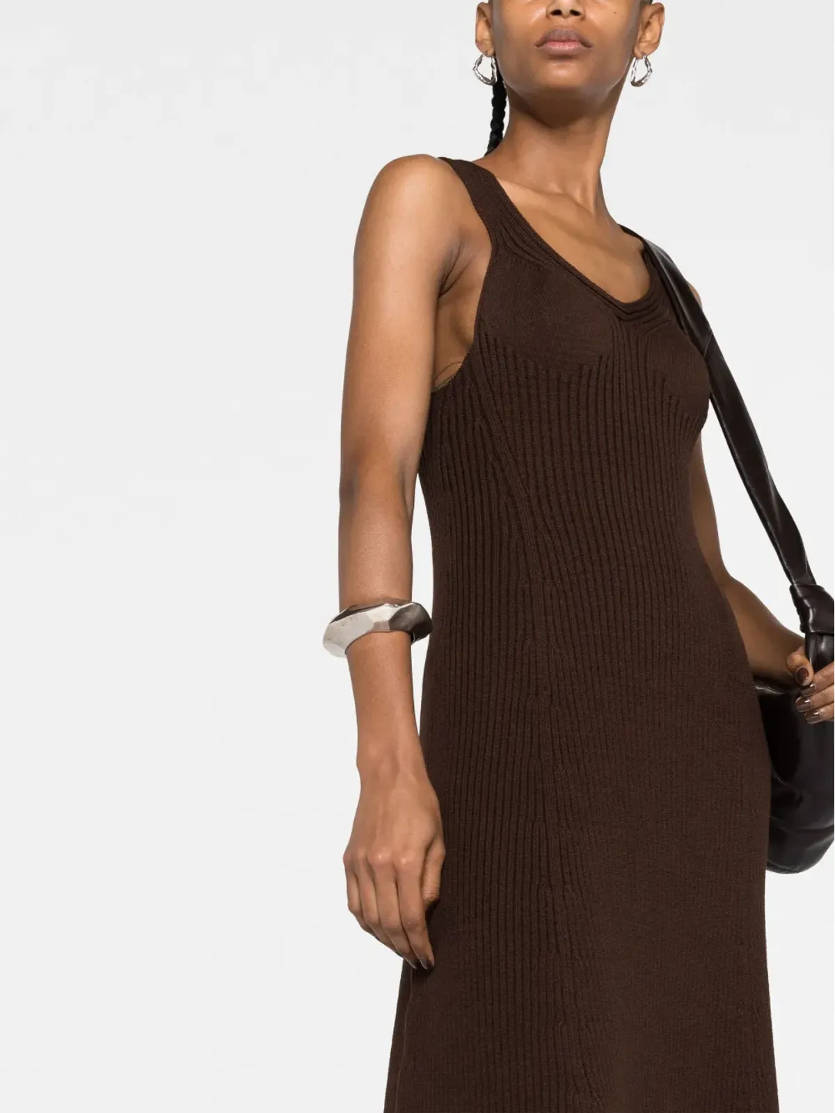 Jil Sander リブ編みミディドレス - 画像5