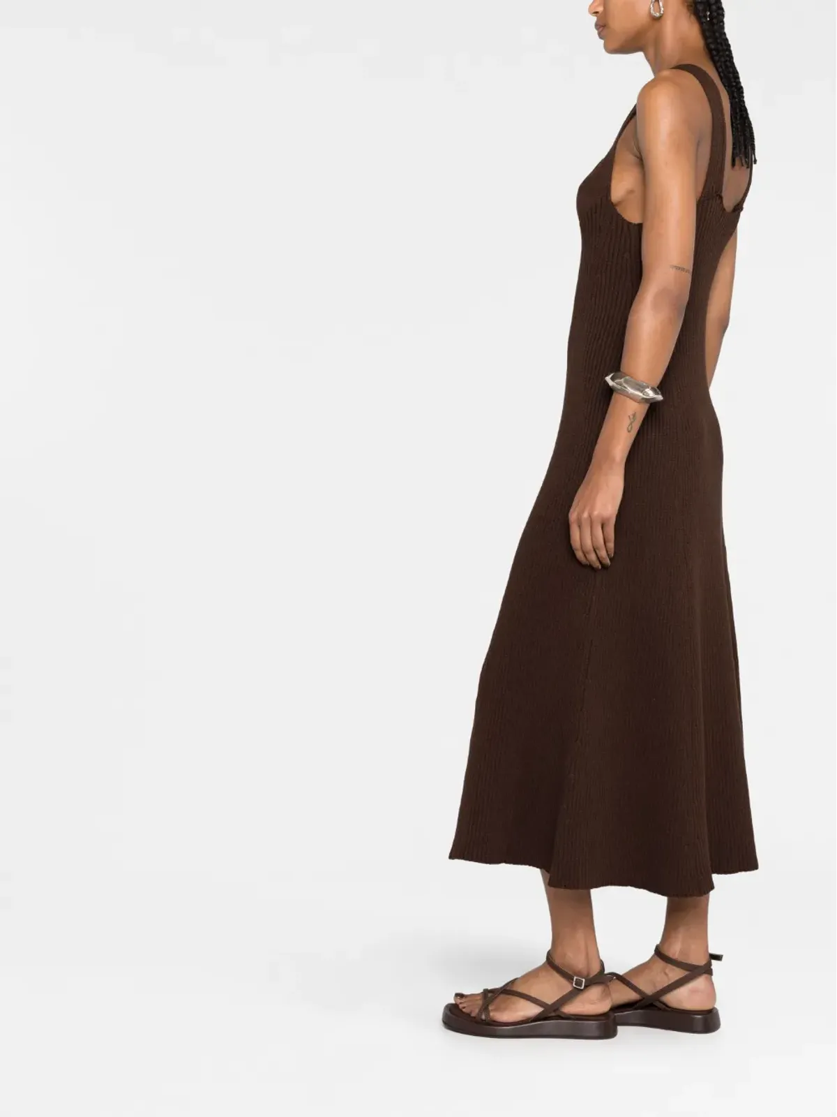 Jil Sander リブ編みミディドレス - 画像4