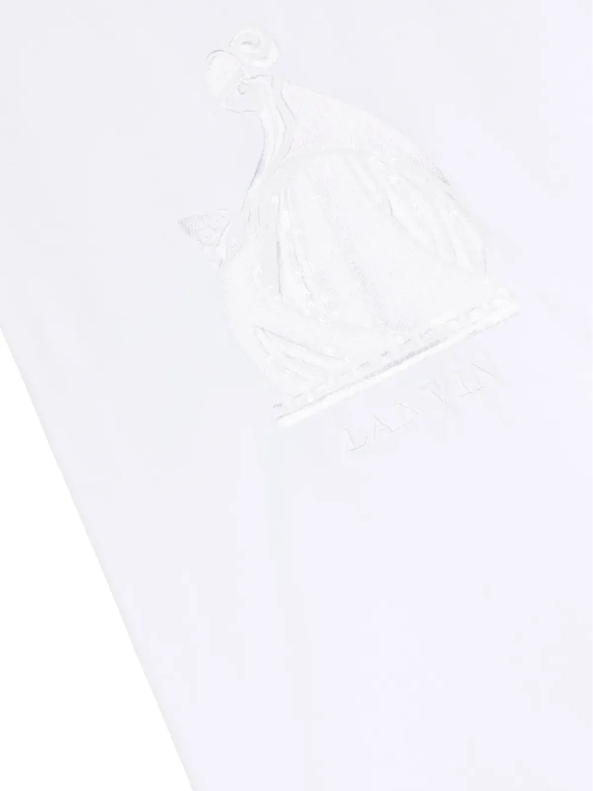Lanvin Enfant ロゴ刺繍スパンコール付きTシャツ - 画像3