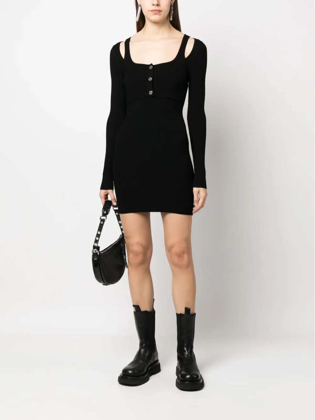 MOSCHINO JEANS 長袖リブニットドレス - 画像2