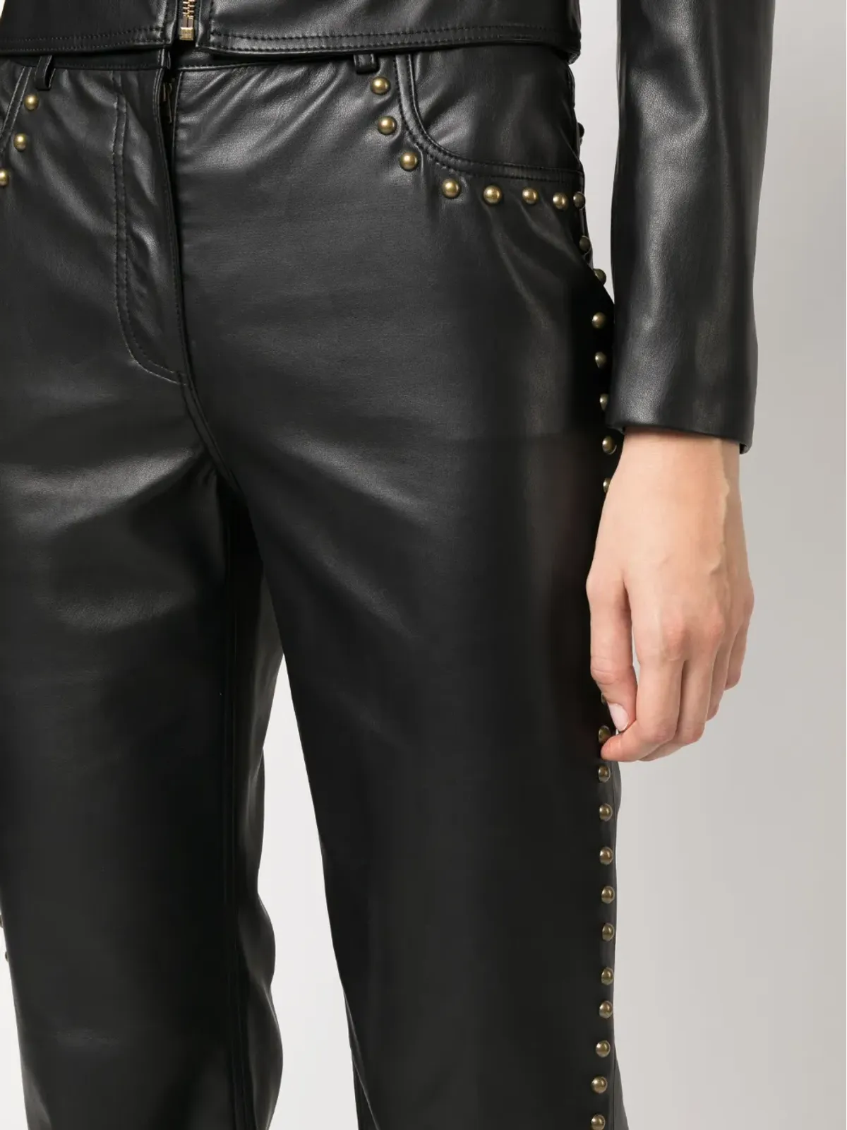 MOSCHINO JEANS スタッズ付きミッドライズパンツ - 画像5