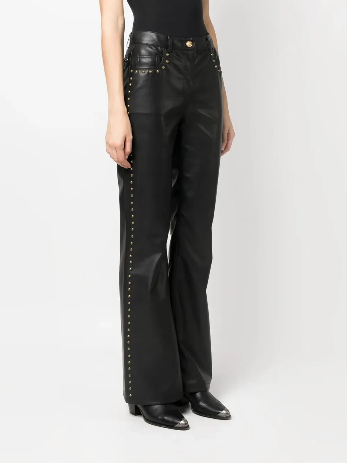 MOSCHINO JEANS スタッズ付きミッドライズパンツ - 画像3