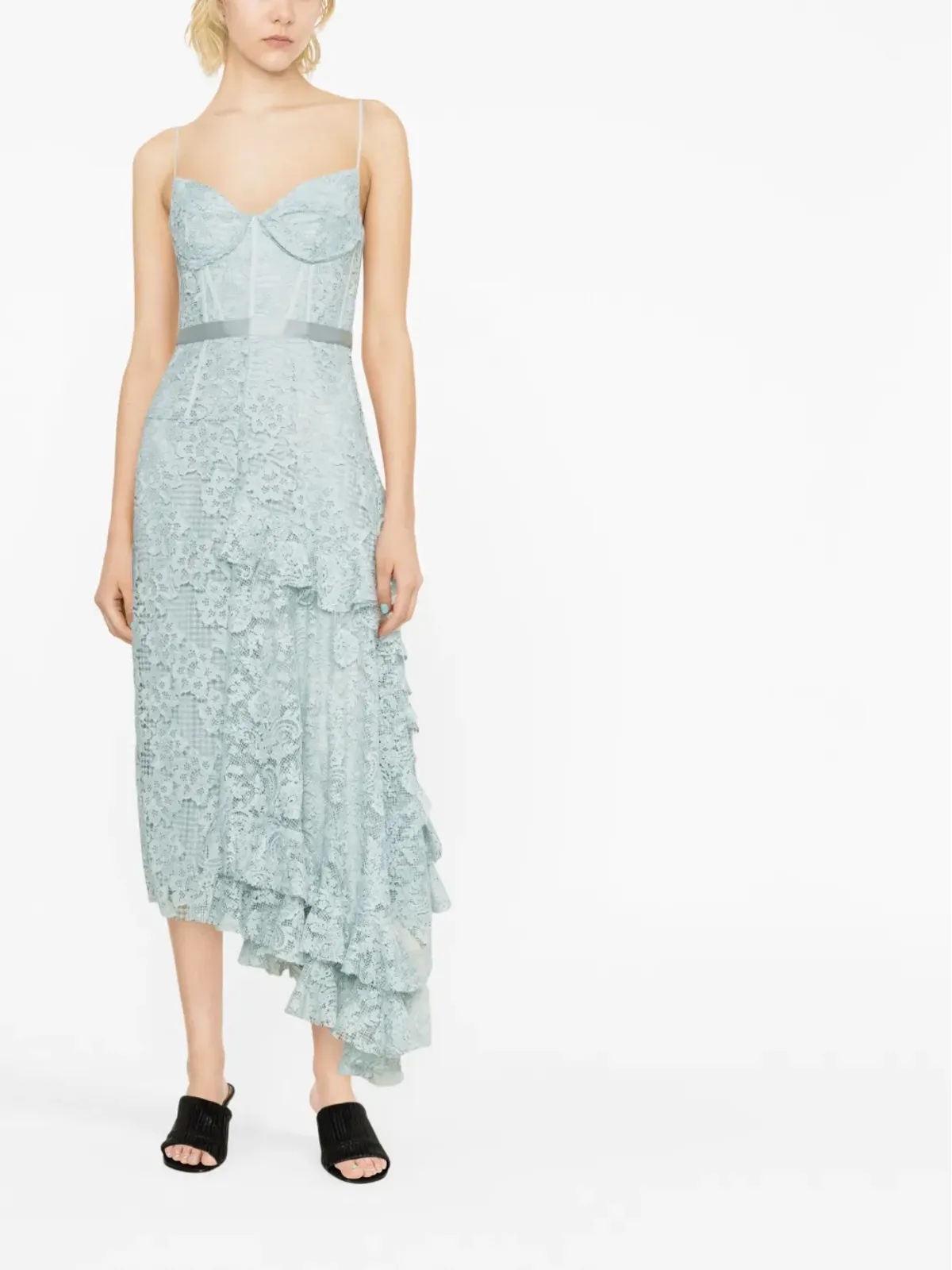 ERDEM Melora アシンメトリック レース ドレス - 画像2