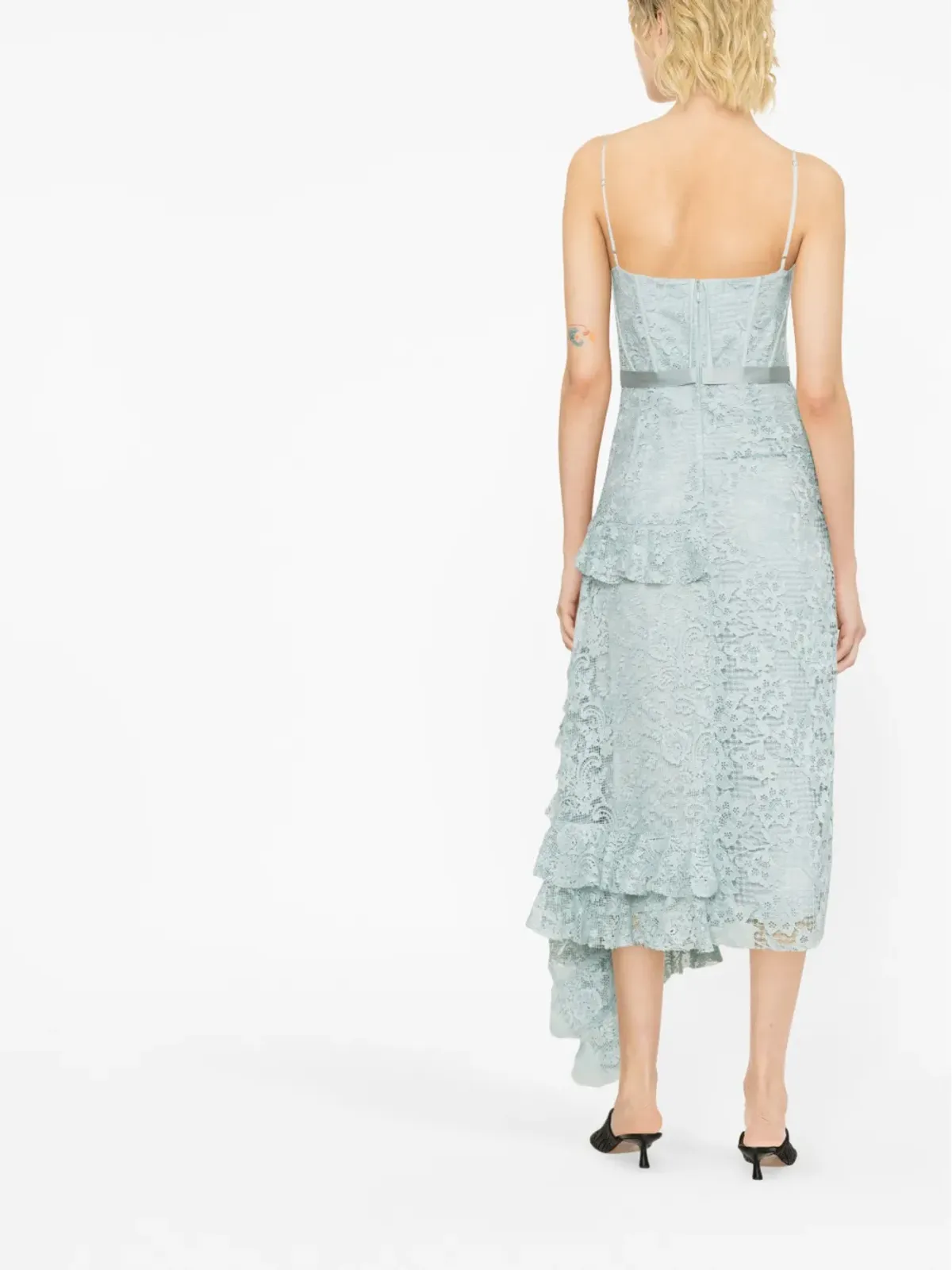 ERDEM Melora アシンメトリック レース ドレス - 画像3