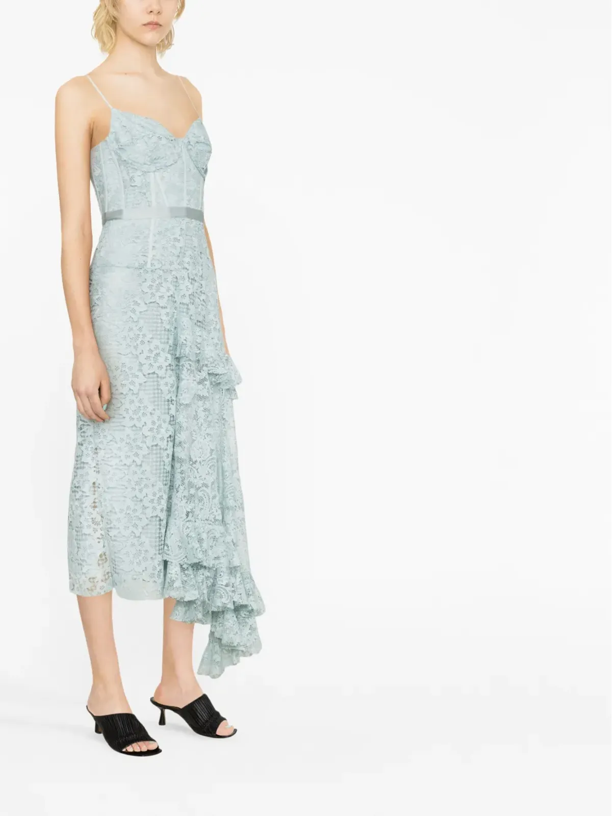 ERDEM Melora アシンメトリック レース ドレス - 画像4