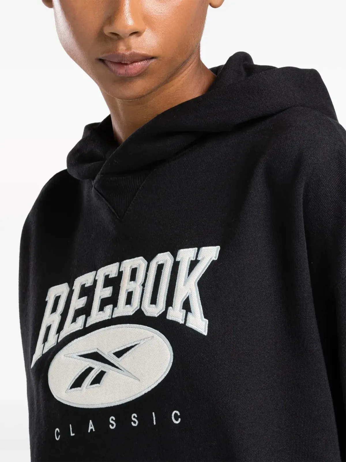 Reebok クラシック ロゴ刺繍 コットン フーディー - 画像5