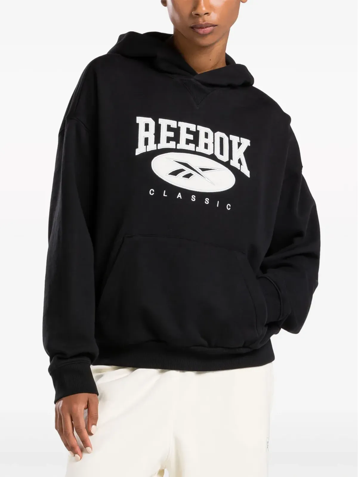 Reebok クラシック ロゴ刺繍 コットン フーディー - 画像3