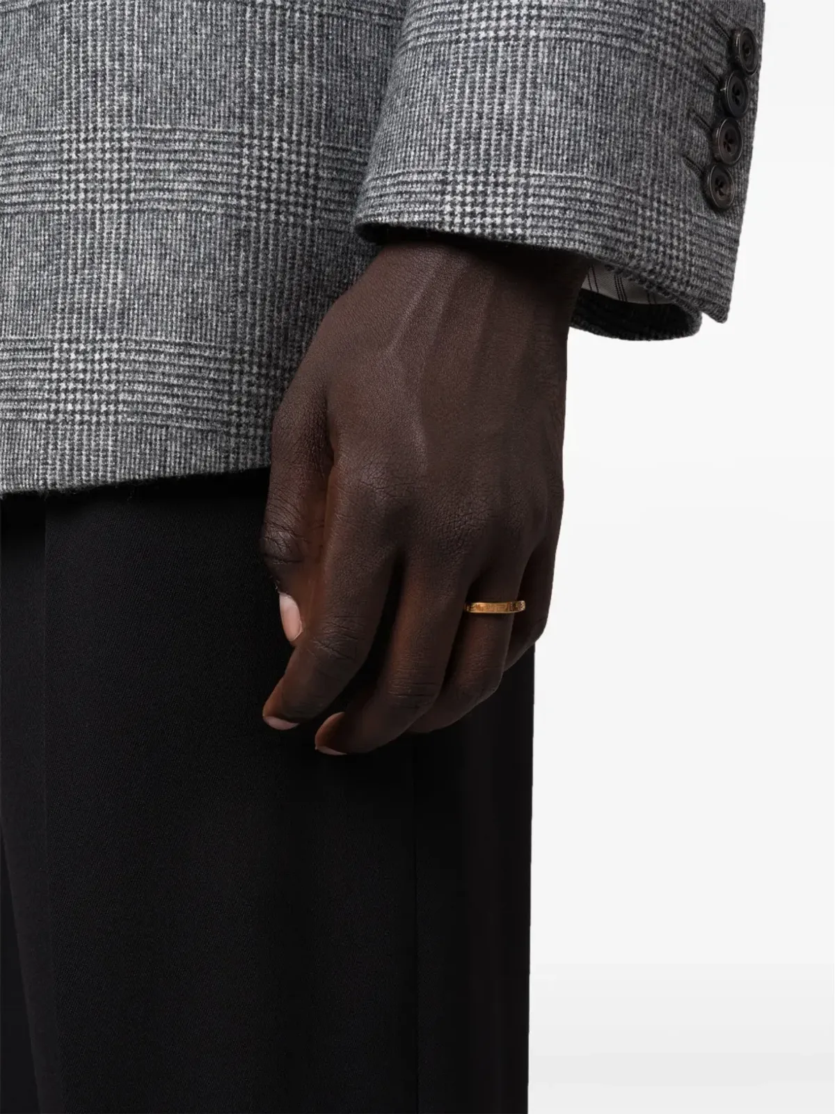 Versace Greek Key band ring - Gold - 画像2