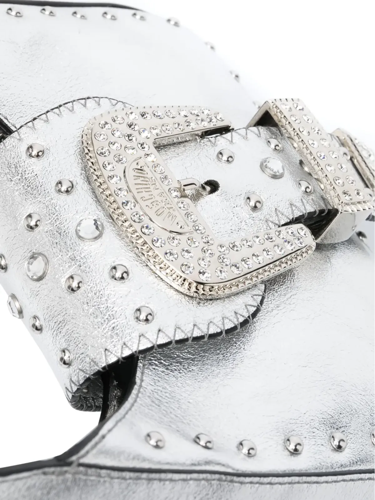 MOSCHINO JEANS buckle-detail tote bag - Grey - 画像5