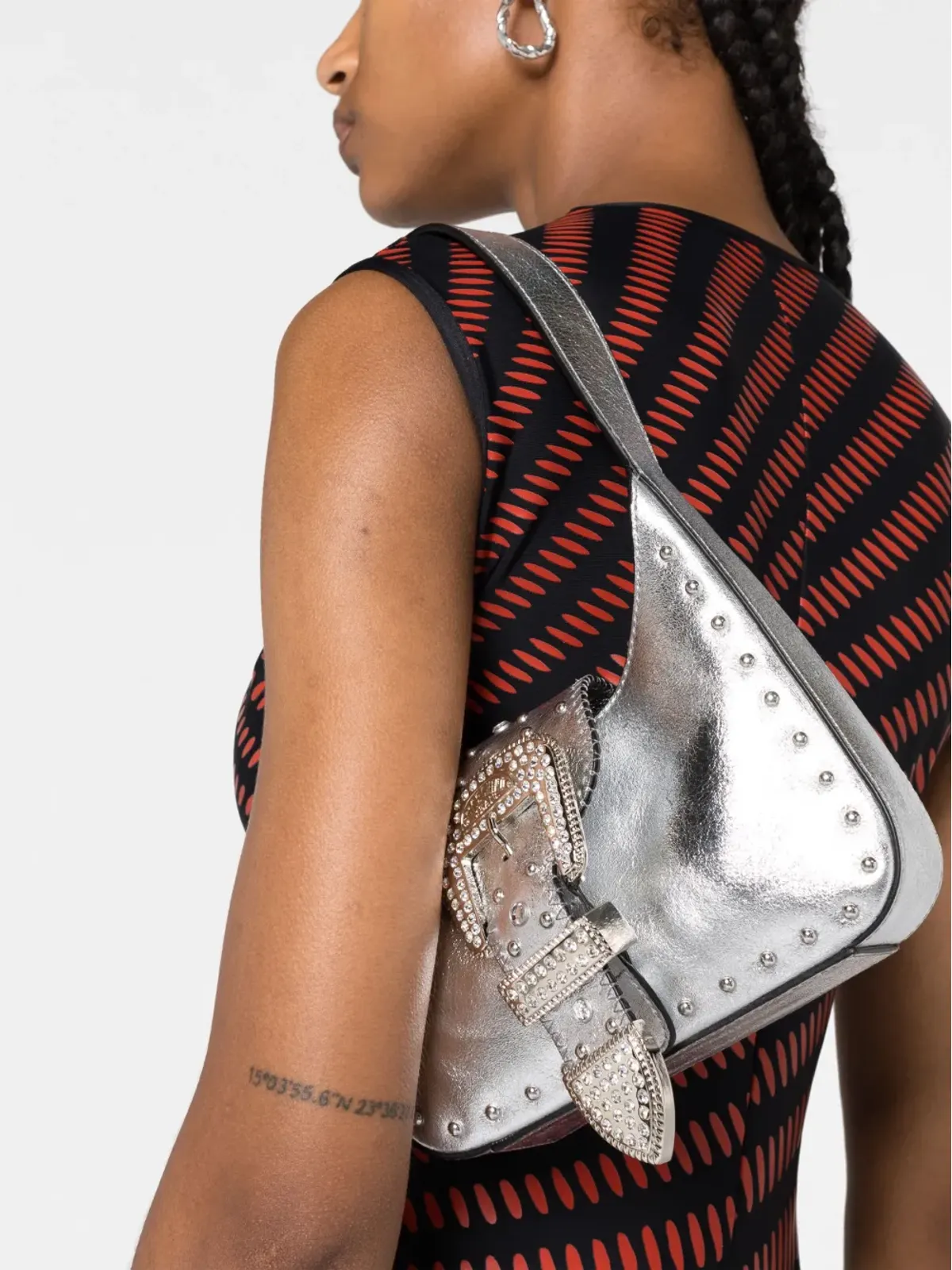 MOSCHINO JEANS buckle-detail tote bag - Grey - 画像3