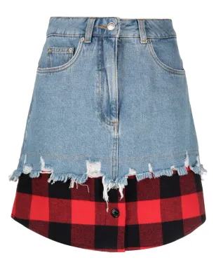 MOSCHINO JEANS レイヤードデザイン デニムスカート - サムネイル1