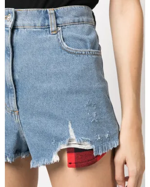 MOSCHINO JEANS ハイライズ コットンデニムショーツ - ブルー - サムネイル5