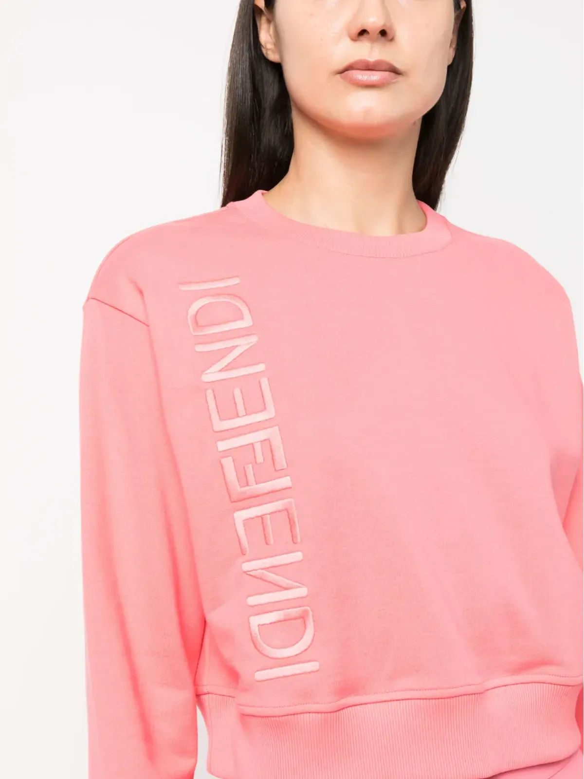 FENDI ロゴプリント クロップド スウェット - 画像5