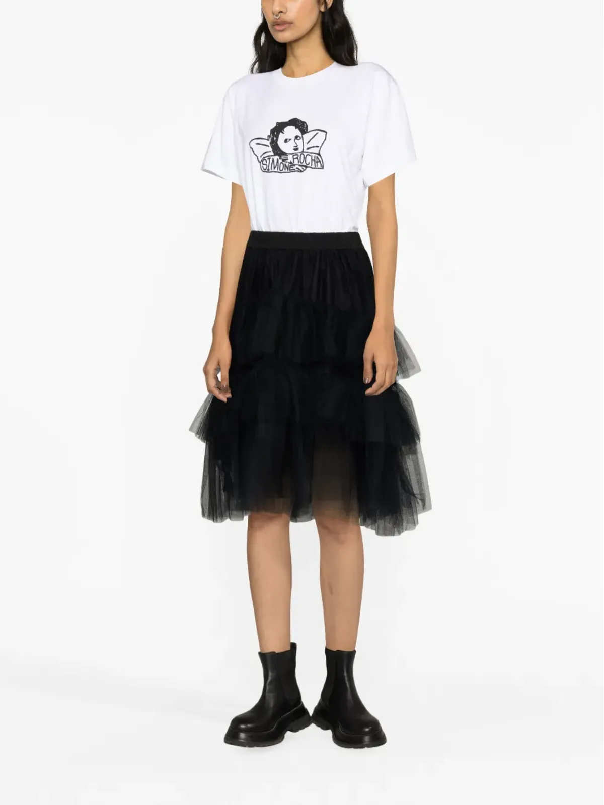 Simone Rocha ティアードチュールスカート - 画像2