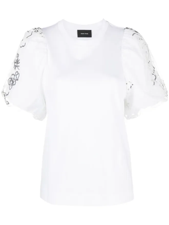 Simone Rocha Simone Rocha スパンコール付きコットンTシャツの商品画像