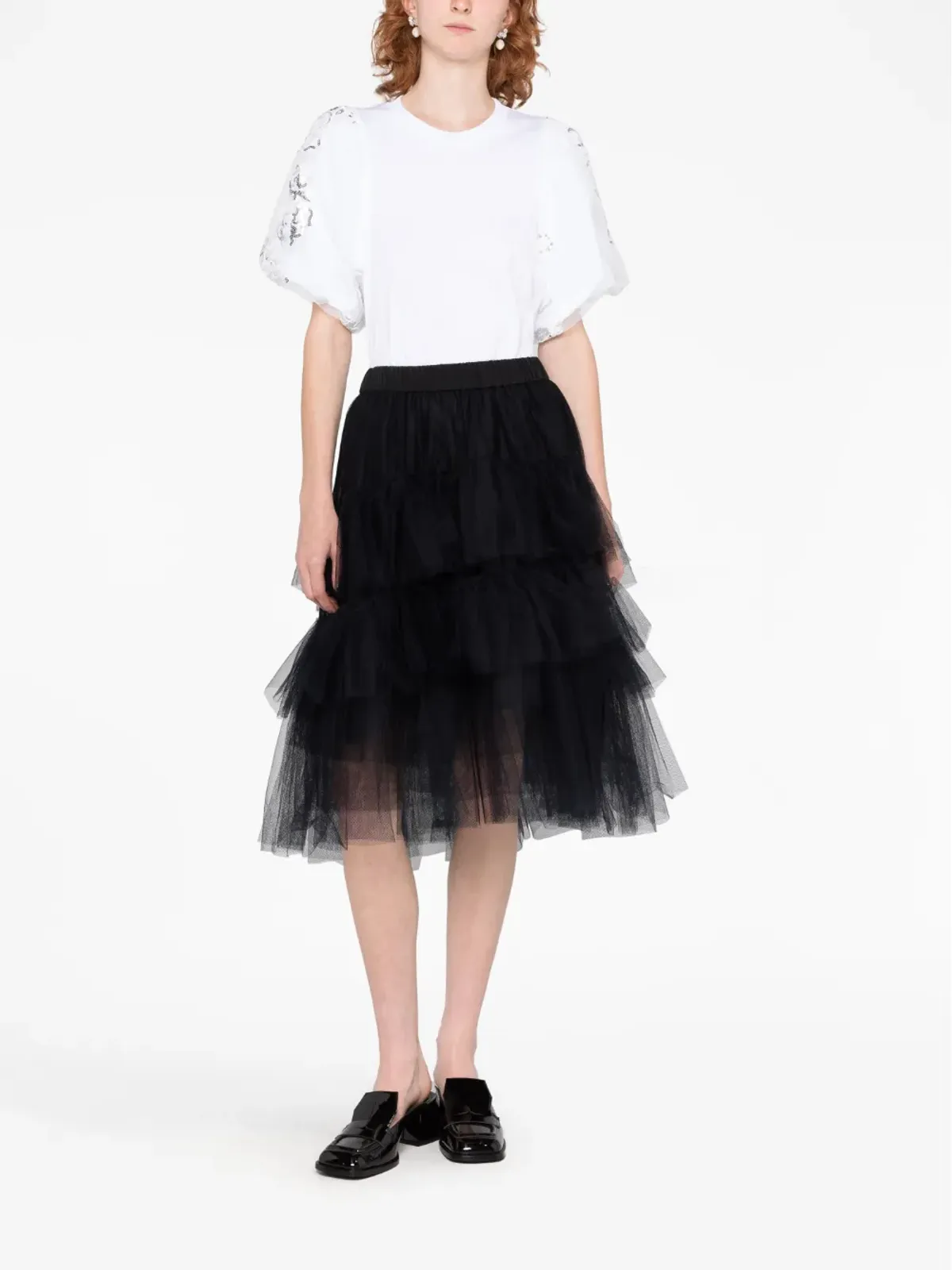 Simone Rocha スパンコール付きコットンTシャツ - 画像2