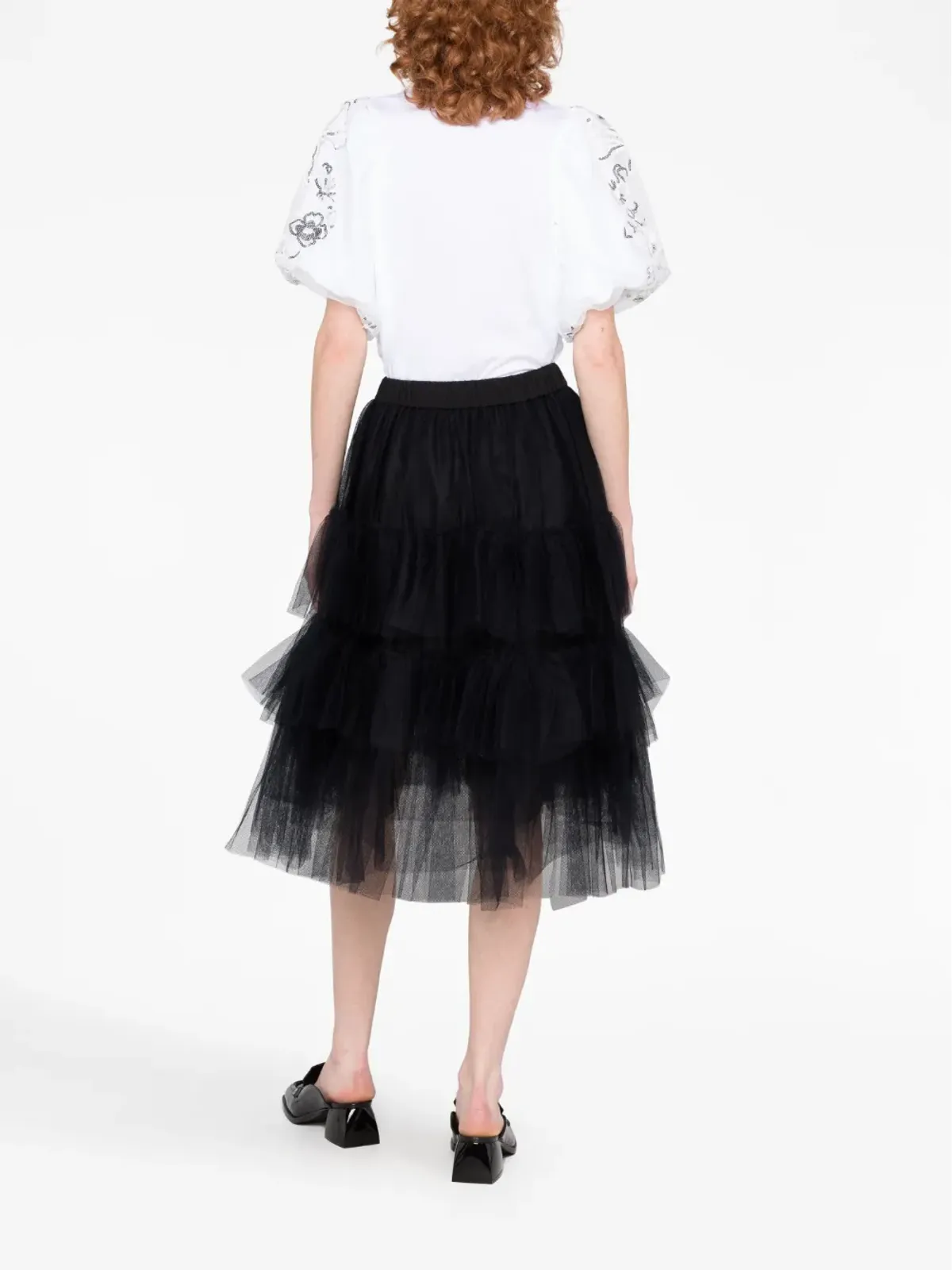 Simone Rocha スパンコール付きコットンTシャツ - 画像4