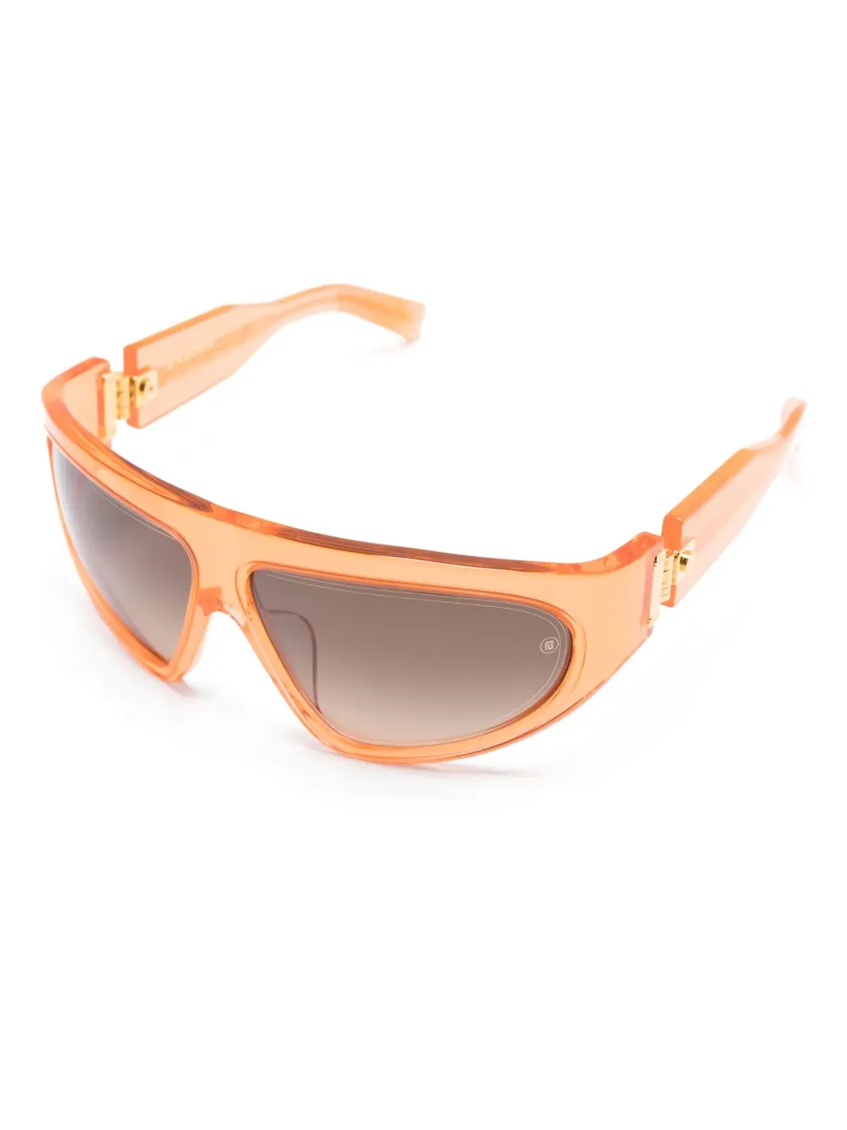 Balmain Eyewear シールドフレーム ティントサングラス（オレンジ） - 画像2