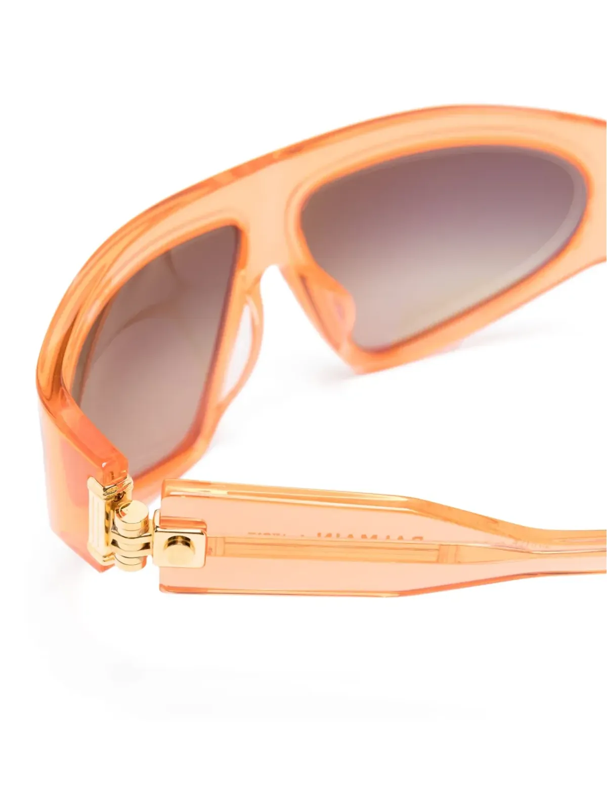 Balmain Eyewear シールドフレーム ティントサングラス（オレンジ） - 画像3