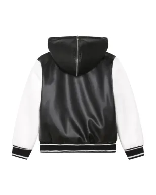 Givenchy Kids ロゴパッチ入りフード付きボンバージャケット - サムネイル4
