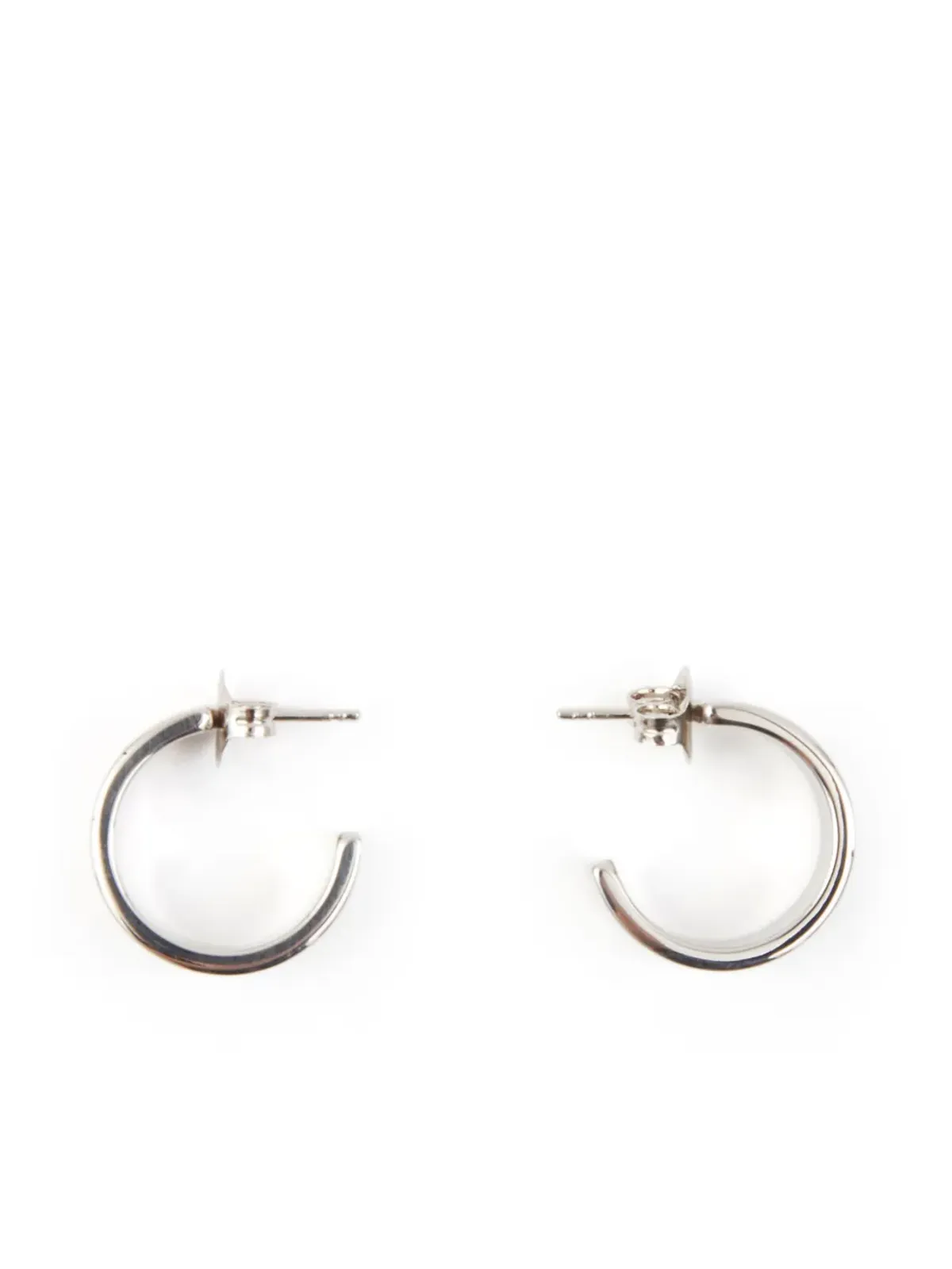 MM6 Maison Margiela 数字刻印入りフープピアス - シルバー - 画像2