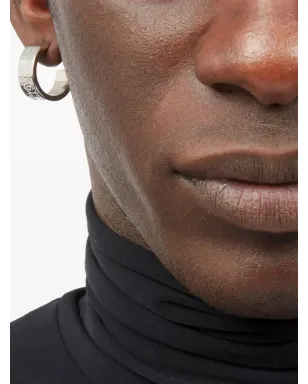 MM6 Maison Margiela 数字刻印入りフープピアス - シルバー - サムネイル4
