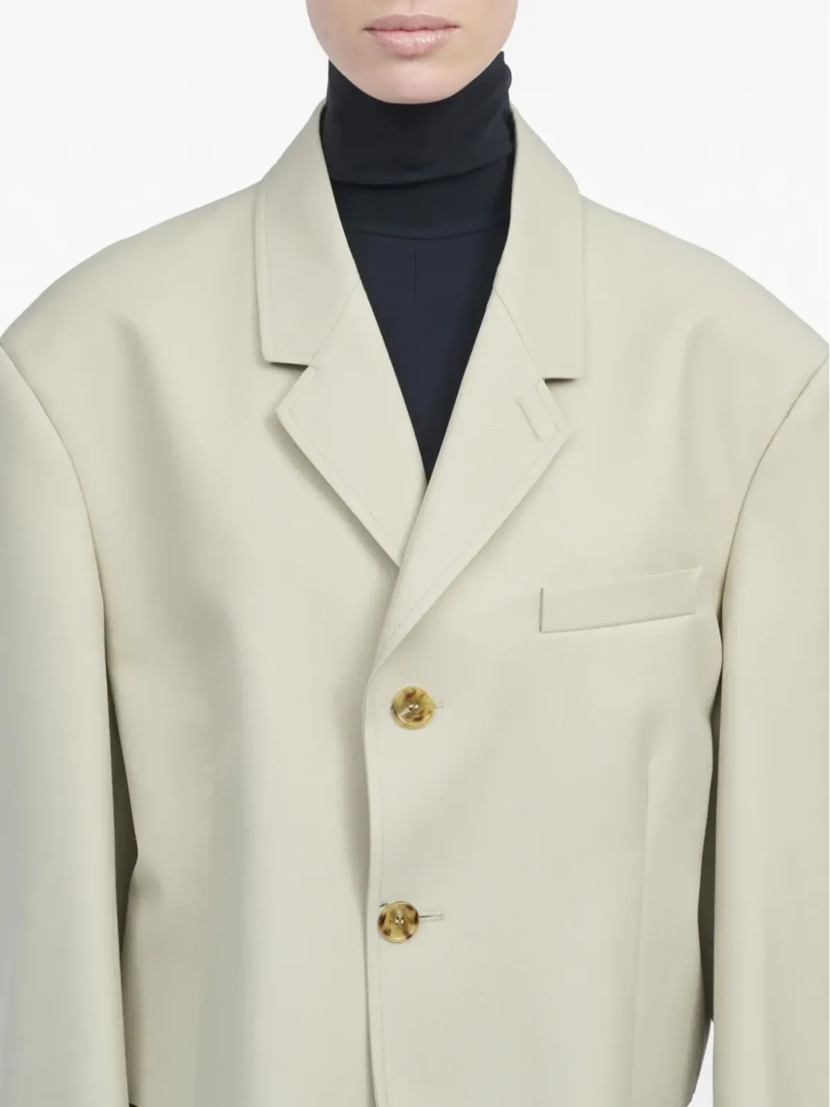 MM6 Maison Margiela シングルブレスト クロップド ブレザー - 画像5