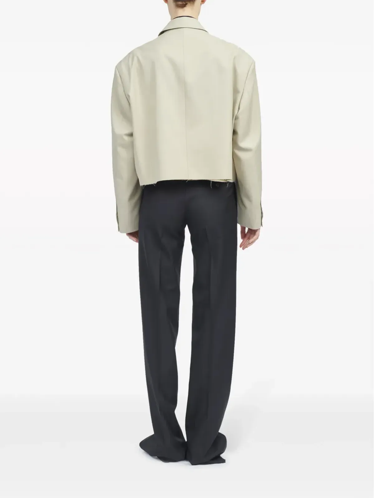 MM6 Maison Margiela シングルブレスト クロップド ブレザー - 画像4