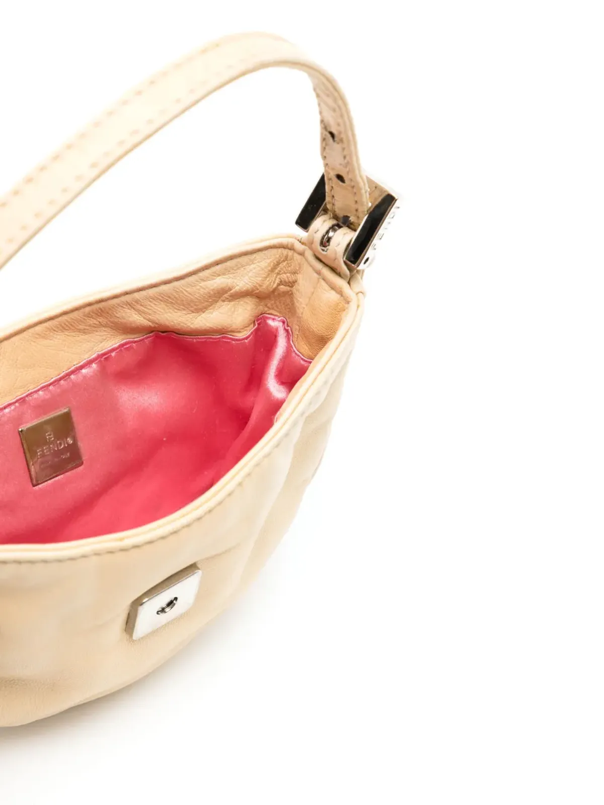 Fendi Pre-Owned FFロゴプレート クロワッサン ハンドバッグ - 画像5