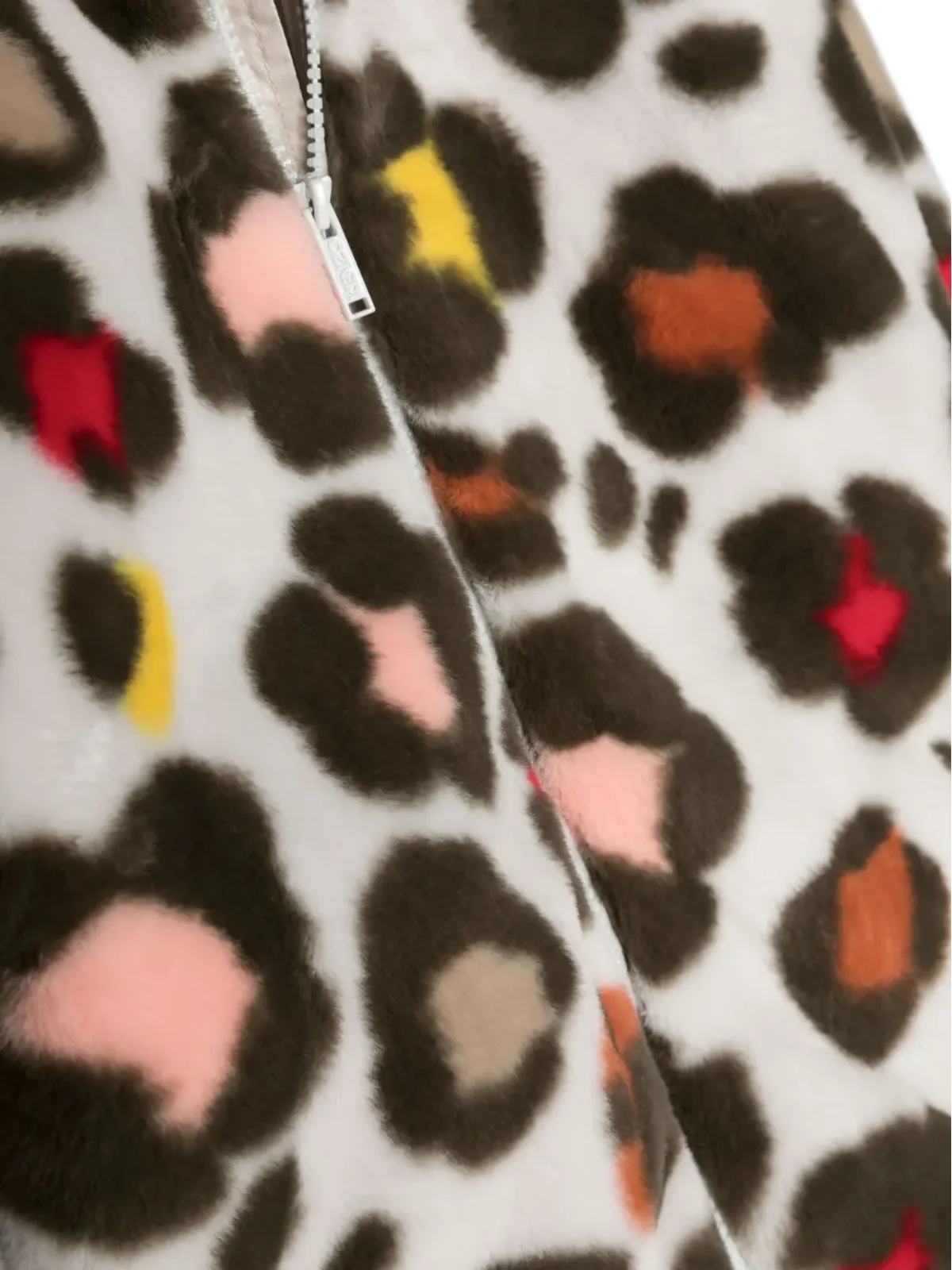 Kenzo Kids ロゴ刺繍フェイクファーコート - 画像3