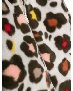 Kenzo Kids ロゴ刺繍フェイクファーコート - サムネイル3