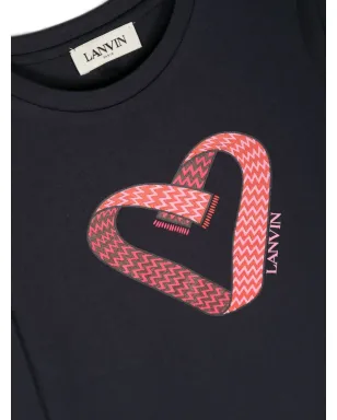 Lanvin Enfant ロゴプリント オーガニックコットン スウェットシャツ - Blue - サムネイル3