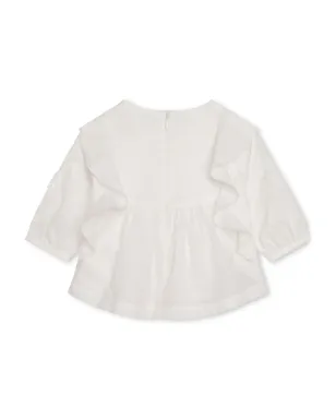 Chloé Kids フリル付きオーガニックコットンブラウス - サムネイル2