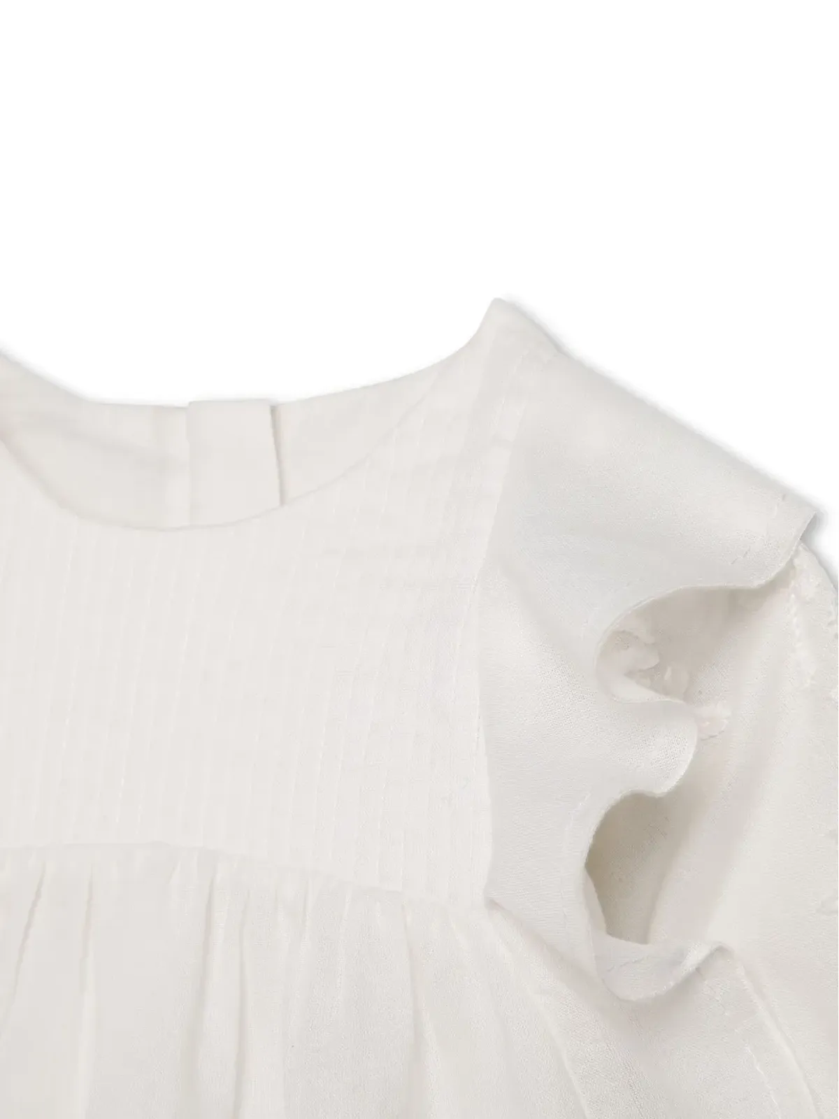 Chloé Kids フリル付きオーガニックコットンブラウス - 画像3