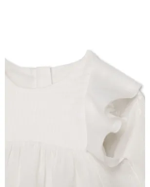 Chloé Kids フリル付きオーガニックコットンブラウス - サムネイル3