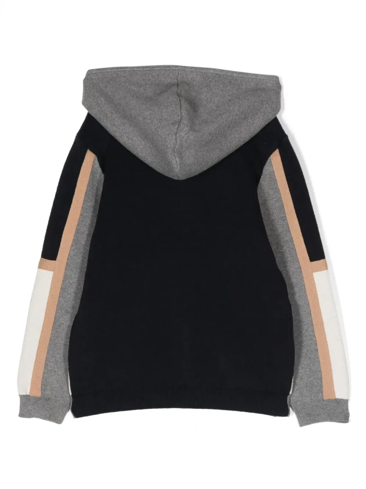 Chloé Kids カラーブロック ジップアップ フード付きジャケット - 画像2