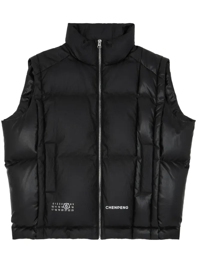 MM6 Maison Margiela MM6 Maison Margiela ロゴプリント パッド入りジレの商品画像