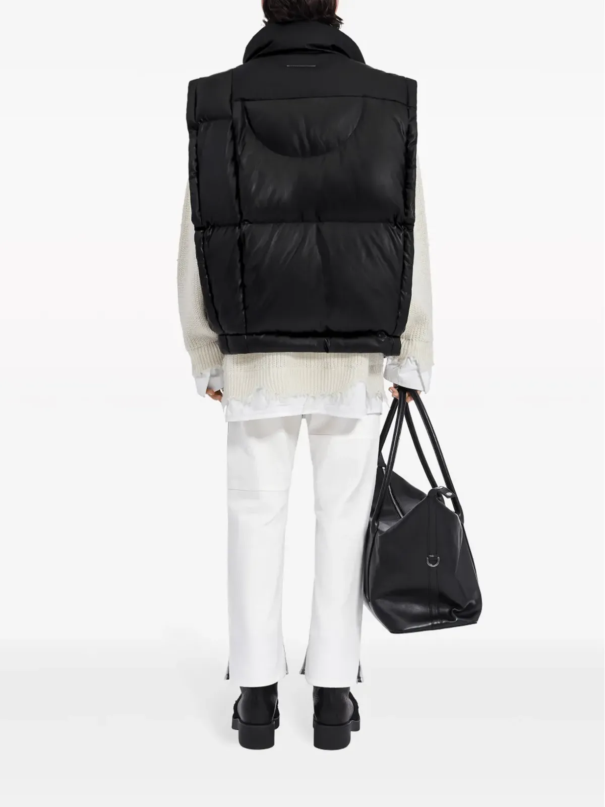 MM6 Maison Margiela ロゴプリント パッド入りジレ - 画像4