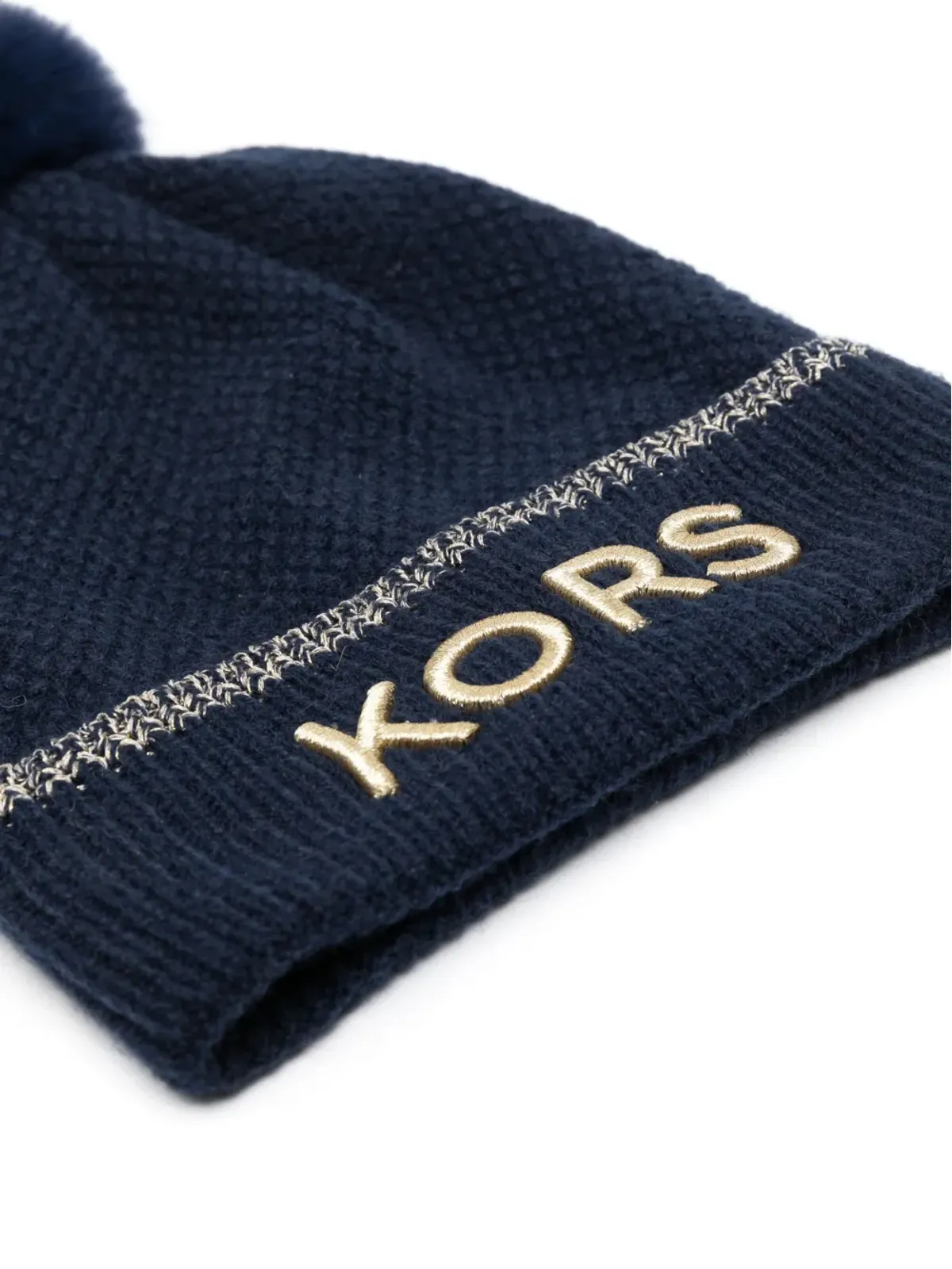 Michael Kors Kids embroidered-logo pompom beanie - 画像2