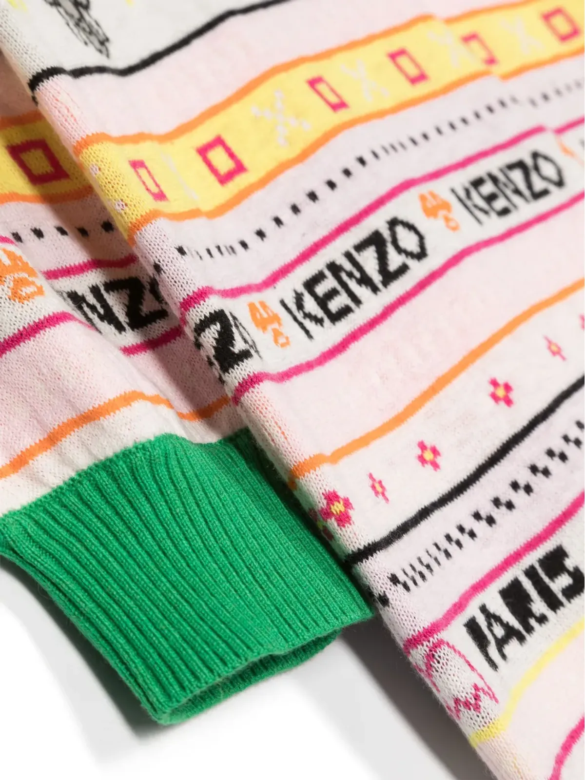 Kenzo Kids インターシャロゴ入りニットドレス - 画像3