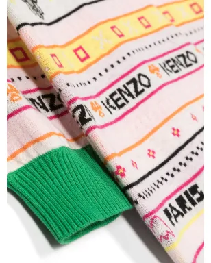 Kenzo Kids インターシャロゴ入りニットドレス - サムネイル3
