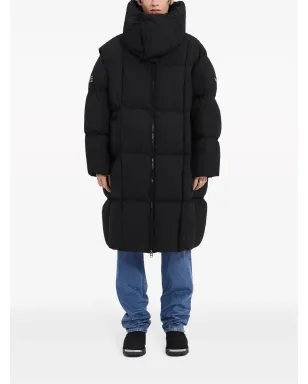 MM6 Maison Margiela x Chen Peng ハイネック パディッド コート - ブラック - サムネイル2