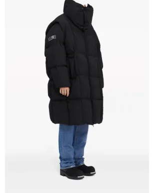 MM6 Maison Margiela x Chen Peng ハイネック パディッド コート - ブラック - サムネイル3